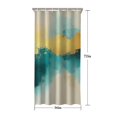 thumbnail image 5 of Teal and Gold Marble Abstract Waves Pattern Shower Curtain 36"x72" ,Bathroom Decorative Shower Curtains Set with 12 Hooks,Modern Waterproof Washable Shower Curtain, 5 of 6