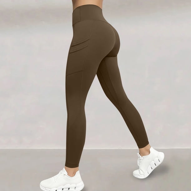 Pincandy Women's High Waist Yoga Pants - Long Length, Tummy Control, High Stretch with Pockets for Workout & Yoga