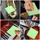 thumbnail image 5 of 6 paños para guitarra, paños de pulido de felpa para instrumentos musicales, paños de limpieza premium para guitarra, violín, piano, clarinete, trompeta, saxo, universal, verde, 5 of 7