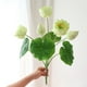 thumbnail image 5 of Flor de lirio de loto artificial de loto | Arreglo floral flotante de finta felpa de vellón de seda realista | Rosa Blanco Verde | Acento decorativo de 13,78" para el Salón Buda, casa, mesa de, 5 of 6