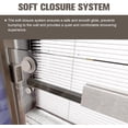 thumbnail image 6 of 56-60" W x 76" H Shower Door, Double Sliding Frameless Shower Door with Premium 3/8 Inches (10mm) Thick SGCC Tampered Glass, Soft Close, Explosion-Proof Film, 6 of 9