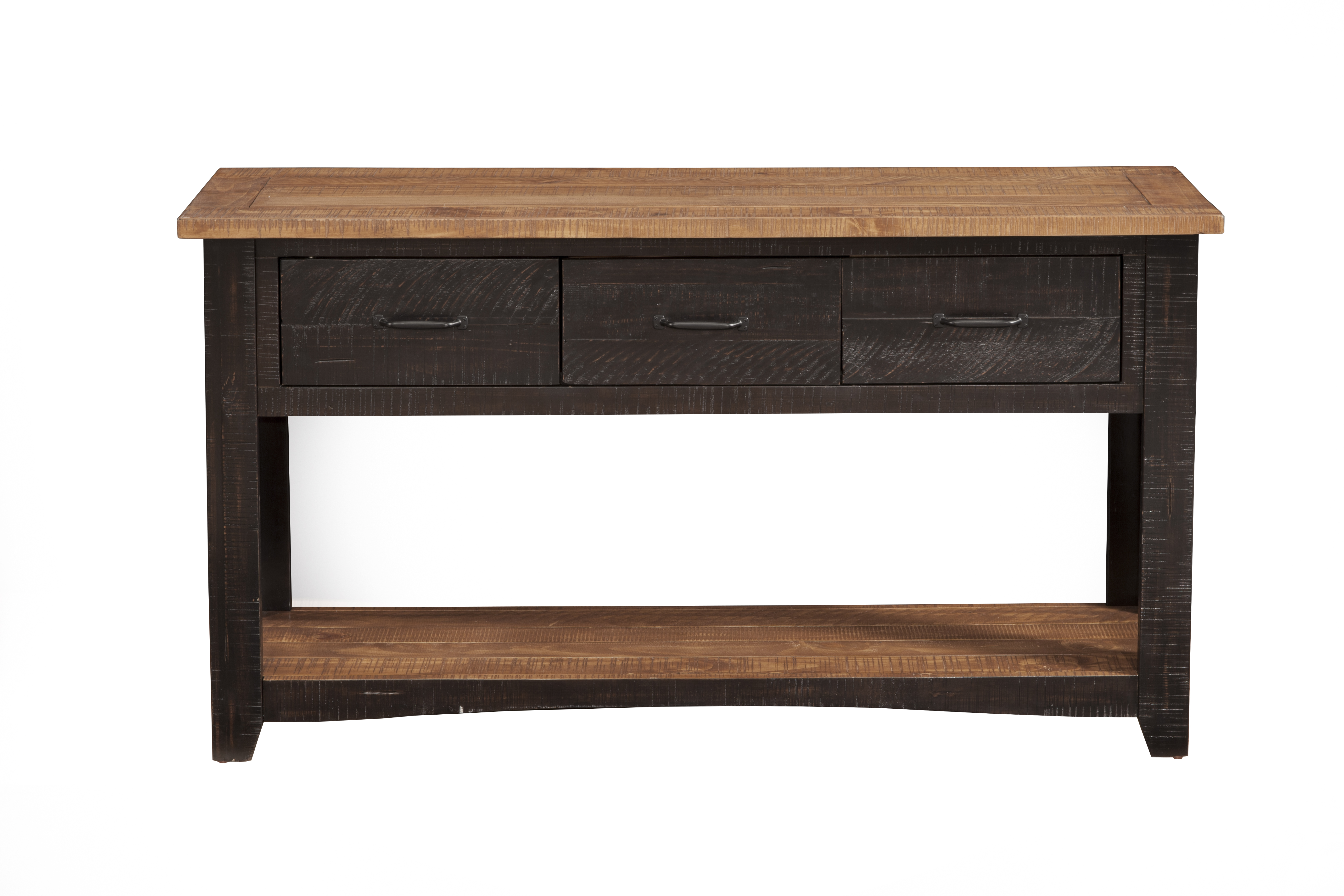 Martin Svensson Home – Consolle TV Stile Industriale, Legno Pino E Finitura Nera