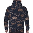 thumbnail image 7 of Kdxio Pig Farm Print Mens Casual Hooded Collar Drawstring Hoodies Pullover Sweatshirts Casual Long Sleeve Shirts-3X-Large, 7 of 7