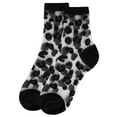 thumbnail image 3 of MeMoi Women's Leopard Mono Fine Net Semi-Sheer Anklet Sock - Womens - Female, 9-11, Black, 3 of 6