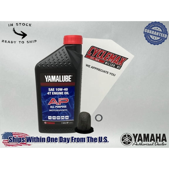 Cyclemax Standard 10W-40 Oil Change Kit fits 2024 Yamaha RAPTOR 110