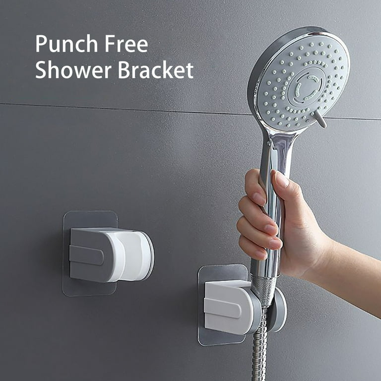 Huaai Hooks Large Wall Mount Strong Adhesive Waterproof Handheld Shower  Holder Shower Head Holder For Shower Kids Shower Bathroom Shower White