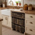 thumbnail image 3 of Vintage Books Cabinet Curtains 35"W x 35"L, Retro Art Elegant Bookshelf Sink Skirt for Bathroom Vanity Kitchen Self Adhesive, Dust-Proof Privacy Curtain for Shelves Closet Laundry Room Pantry, 3 of 9