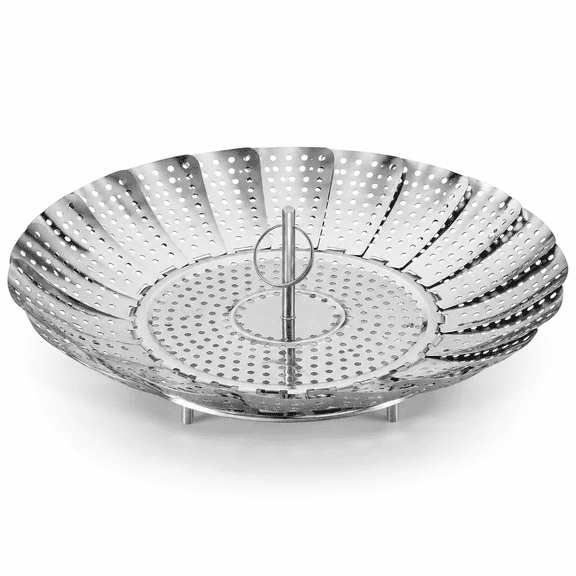 2 pack Vegetable Steamer Basket,Premium Stainless Steel Veggie Steamer Basket - Folding Expandable Steamers to Fits Various Size Pot Small (5.5" to 9.2")