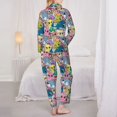thumbnail image 3 of Bingfone Womens Pajama Sets Cartoon Marine Animals Print,Long Sleeve Loungewear Pajamas Set-Small, 3 of 8