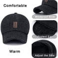 thumbnail image 4 of Winter Baseball Cap for Men, Adjustable Warm Outdoor Sport Golf Cap Hats Dad Caps Earflaps Thicken 55-60CM, 4 of 10
