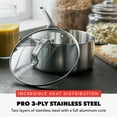 thumbnail image 4 of GreenPan Bobby Flay Stainless Steel 3QT Saucepan with Lid, Dishwasher Safe, 4 of 12