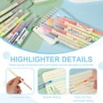thumbnail image 3 of Uxcell Highlighter Pen, 6 Pack Double Ended Highlighter Broad Tips Marker Pens Studying Supplies for Office Home Daily Use, Yellow/Orange, 3 of 6
