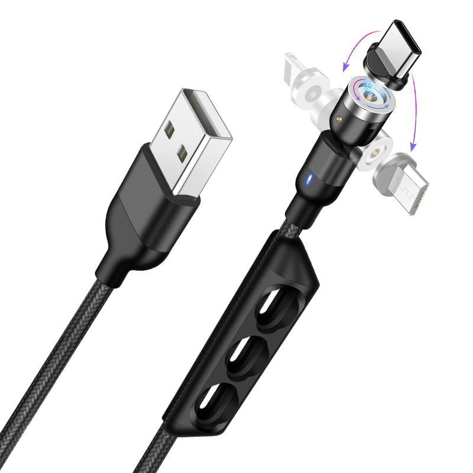 Cable, BoxWave [Universal MagnetoSnap AllCharge Cable] Magnet Charging Cable USB Type-C Micro USB for Smartphones and Tablets - Jet Black