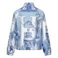 thumbnail image 6 of Jackets for Women Winter Coat Jackets Flannel Stand Collar Jacket(Blue Chinoiserie Toile Blue Chinoiserie Toile,Size:S-4XL), 6 of 7