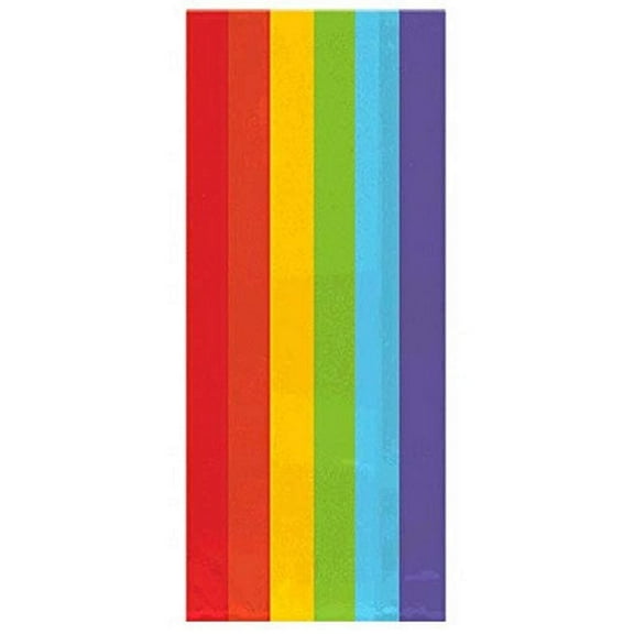 Amscan Rainbow Small Bags Party Supplies, 9 1/2" x 4" x 2", Multicolor