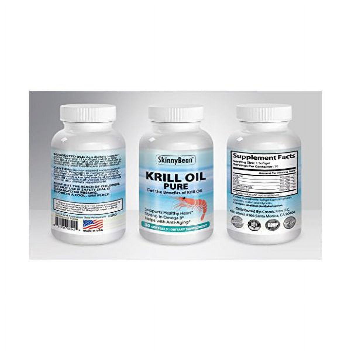 Skinny Bean Krill Oil PURE softgels vitamins extra strength supplement