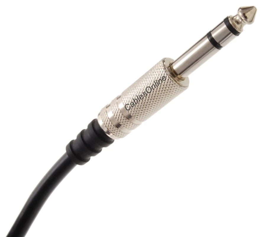 1Ft Premium 1/4 Inch 6.3Mm Trs Female To Male Stereo Short Audio Extension Cable