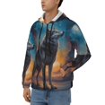 thumbnail image 3 of Naloa Moonlit Night Sky Wolf Men’s Hoodies, Zip up Hoodie, Sweatshirts,Hoodies for Men Sizes S-3XL-X-Large, 3 of 5