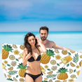 thumbnail image 4 of dinapents Multi-Purpose Beach Towel 75x150cm - 250g Soft Microfiber with Pineapple Print, Quick Dry Sand-Free for Pool Travel Picnic, 4 of 6
