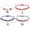 A, variant on 4 Pcs Red White Blue Patriotic Woven Beaded Bracelets, 4th of july Decor, Adjustable Handcrafted Party Favors, US 250 Event Decor for Neighborhood BBQs, Tailgate Gatherings & Parade Routes