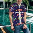 thumbnail image 6 of KLL Happy Mardi Gras for Men's Baseball Shirts,Short Sleeve Casual Shirts Button Down Shirt for Men Beach Summer Wedding Shirt-X-Large, 6 of 7