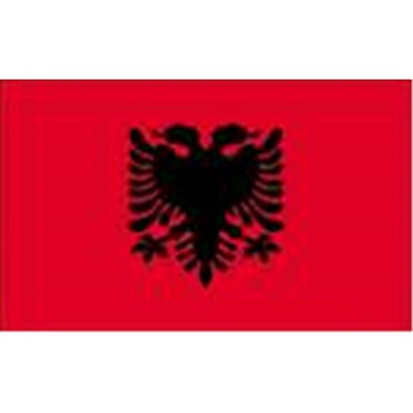 Annin Flagmakers 190180 2 Pi X 3 Pi Nyl-Glo Albania Drapeau