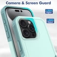thumbnail image 5 of for iPhone 16 Pro Max Case, Military-Grade Drop Phone Case iPhone 16 Pro Max, Heavy Duty 2 in 1 Full Body Rugged Shockproof Protection Hybrid Hard PC Bumper Drop Protective Girls Women Men ,Mint, 5 of 5