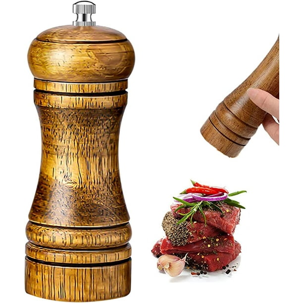 Jinsinto manual wooden pepper mill Manual adjustment Solid Wood Pepper