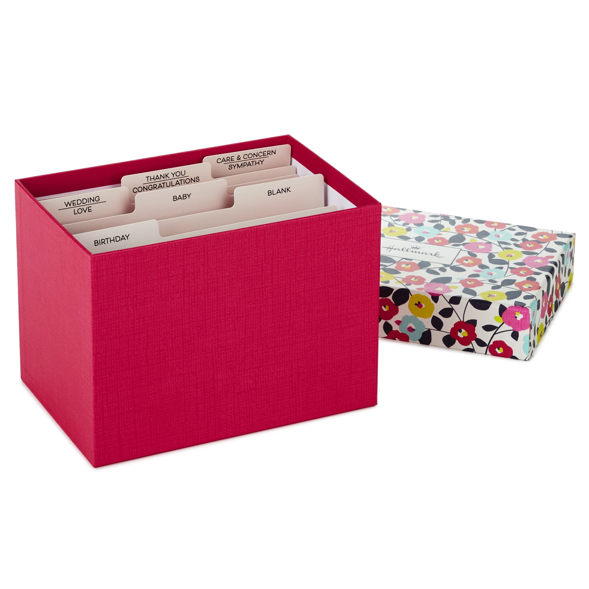Hallmark Assorted Boxed Handmade All Occasion Greeting Cards (Pink Floral)—Birthday, Baby Shower, Wedding, Sympathy, Thinking of You, Thank You, Pack of 20 With Organizer Box