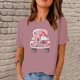 thumbnail image 1 of Fiudx Tops para Mujer Mujer Casual Día de San Valentín Manga Corta Impresión Digital Cuello Redondo Suelta Camiseta Blusa Tops, 1 of 5