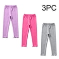 thumbnail image 6 of Hellosay Baby 3 Pack Leggings Cotton Elastic Waist Ruffle Hem Strecth Comfortable Solid Casual Dance Pants Size 1-9, 6 of 9