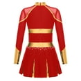 thumbnail image 2 of Alvivi Tenue de Pom-Pom Girl pour Filles Robe Plissée Brillante Uniforme de Cheer pour Enfants Rouge 8, 2 of 5