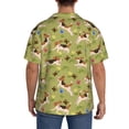 thumbnail image 3 of KLL Running Beagle Print Men's Shirt Short Sleeve Button Down Summer Cuba Beach Shirts- 3X-Large, 3 of 5