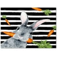 thumbnail image 2 of Area Rug 4'x6' Easter Bunny with Orange Carrot Black White Stripes Washable Area Rugs Non Shedding Floor Carpet Rubber Backing Non-Slip Indoor Mats for Living Room Bedroom Kitchen, 2 of 8