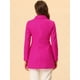 thumbnail image 4 of Abrigo Largo De Invierno Con Cuello Peter Pan Y Doble Botonadura Para Mujer Rosa caliente XS, 4 of 7