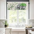 thumbnail image 3 of St. Patrick''s Day Kitchen Curtains (1 Valance and 2 Tiers),Gray Plaid Farm Truck Rod Pocket Curtain,Lucky Tree Light Filtering Valances for Windows,Clover Privacy Window Treatment for Living Room, 3 of 6