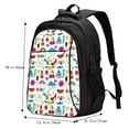 thumbnail image 5 of Balery Summer Print USB Charging Backpack for Men and Women - Water-Resistant, Anti-Theft Laptop Backpack with USB Port for Travel, Work, School, and College, 5 of 7