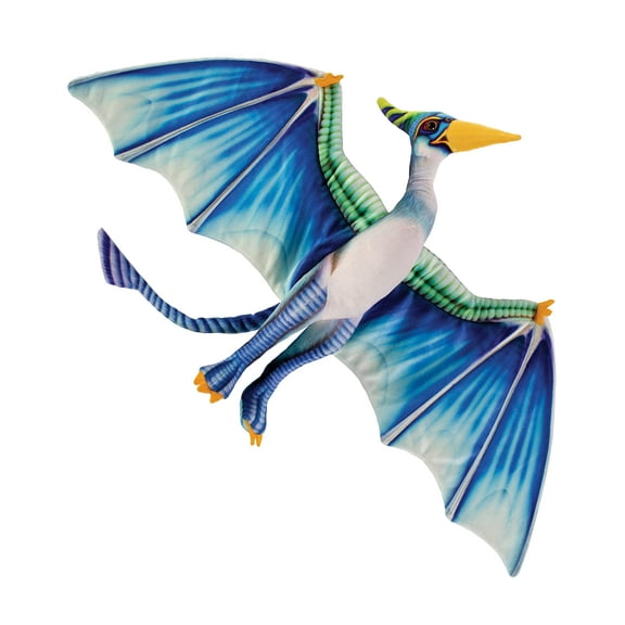 Real Planet 19" Blue Pterodactyl Dinosaur Realistic Stuffed Animal, Flying Dinosaur Plush Toy & STEM Learning Gift for Birthday Boys & Girls