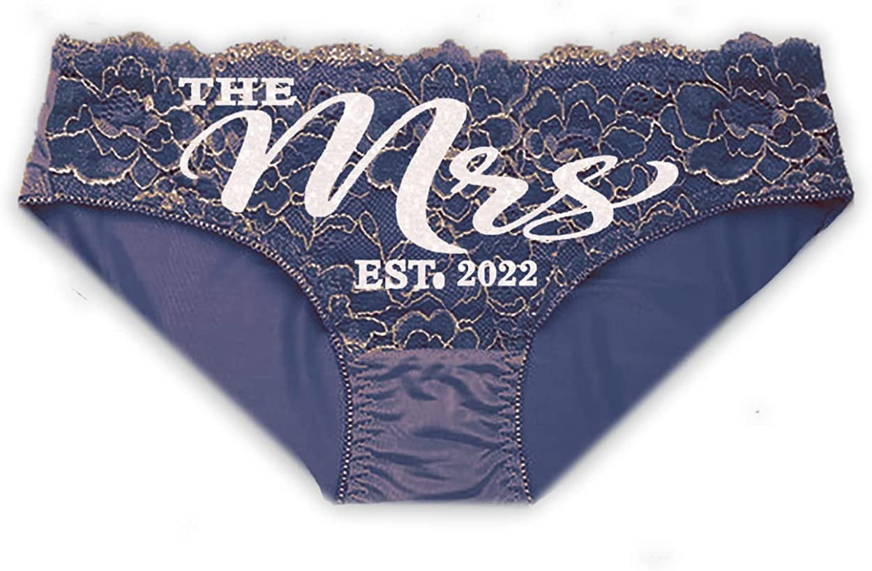 Bride Mrs Panties Bachelorette Party Mrs 2022 Panty for Women Lingerie Gifts for Honeymoon