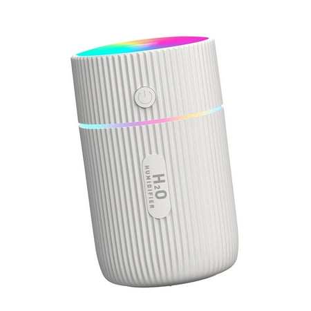 

Kironypik 220ML Air Humidifier Low Noise USB Rechargeable Diffuser Mist Sprayer Leak-proof Freshener for Office Dormitory Living Room White
