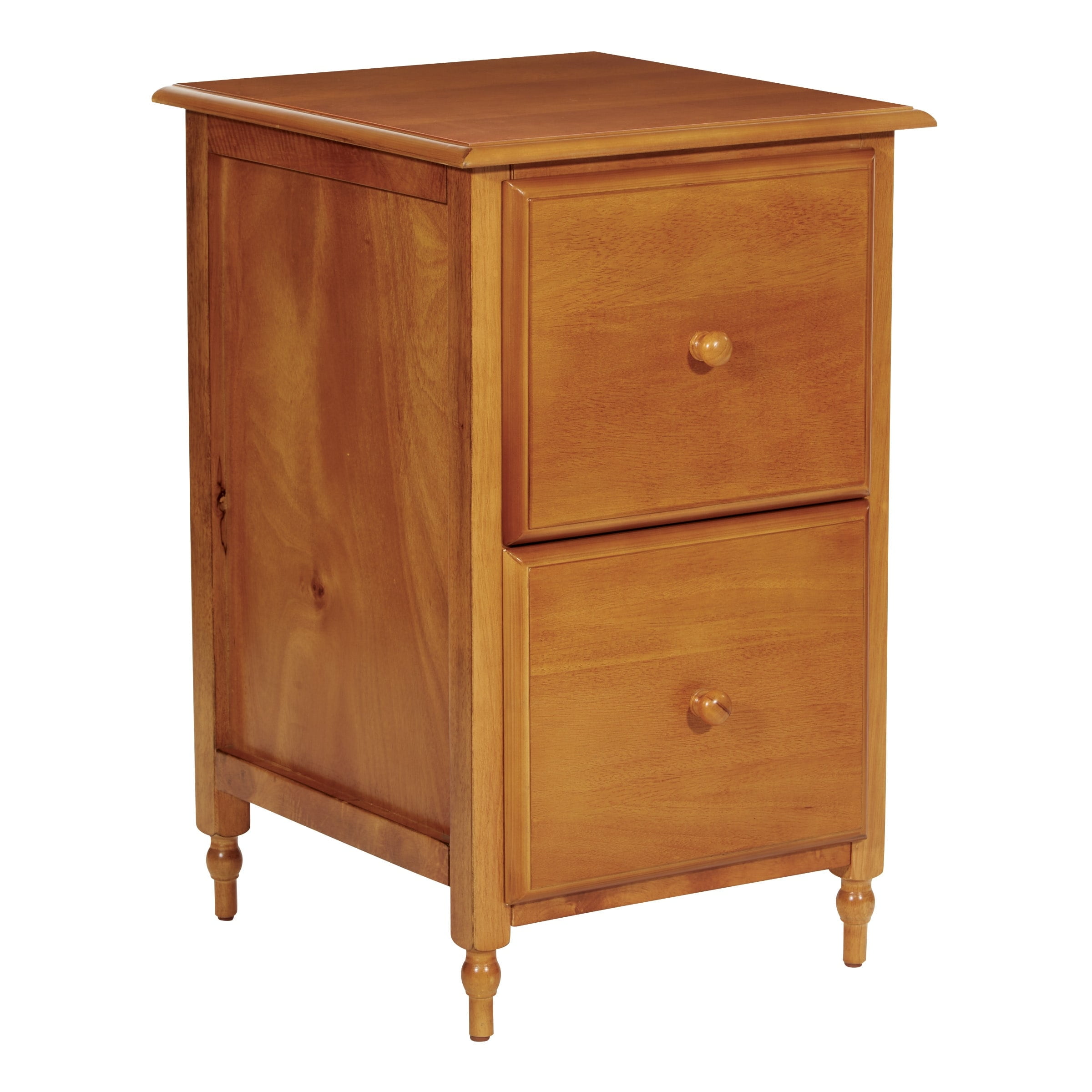 OSP Home Furnishings Knob Hill File Cabinet in Antique Cherry Finish