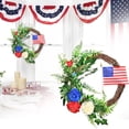 thumbnail image 2 of kjfeif Couronne de Jour de l'Indépendance 17,7 Pouces, Décorations Rouges Blanches Bleues pour 250e Anniversaire, Couronne Suspendue Intérieure Extérieure pour Jour du Souvenir et 4 Juillet, Décoration Intérieure, 2 of 9