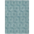 thumbnail image 2 of Addison Rugs Chantille Indoor/Outdoor Transitional Squares Teal Washable Rectangle Rug, 5' x 7'6", 2 of 6