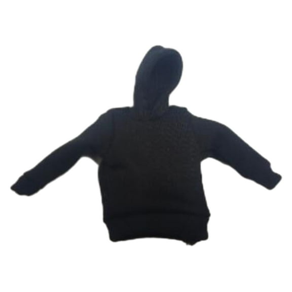 Almencla Fashion 1/18 Hoodie, Handmade Doll Clothes, Miniature Clothing Costume for 3.75 inch Men Figures Dress up Accessory Black