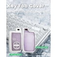 thumbnail image 2 of Key Fob Cover Compatible with Toyota RAV4 Prius 4Runner Camry Avalon Corolla Highlander Venza 2007-2019 3 Button Keychain Case Holder Protector,Keychain-B-Purple, 2 of 8