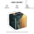thumbnail image 4 of Gukieu Sunset Ocean Whale Print Leather Tissue Box, PVC Waterproof Velcro Opening and Closing Square Tissue Box Holder, Suitable for Home and Office Decoration, 4 of 7