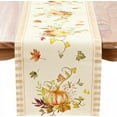 thumbnail image 6 of Thanksgiving Tablecloth Autumns Pumpkin Table Runner Maple Leaf Orange Plaid Kitchen Table Decoration Suitable for Harvests Thanksgiving Holiday Party Table Use, 6 of 6