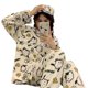thumbnail image 4 of 2023 Anime nuevo Sanrio HelloKittys Kuromi Cinnamoroll pijamas para mujeres Kawaii Pachacco My Melody invierno lindo conjunto de ropa de descanso regalo, 4 of 4