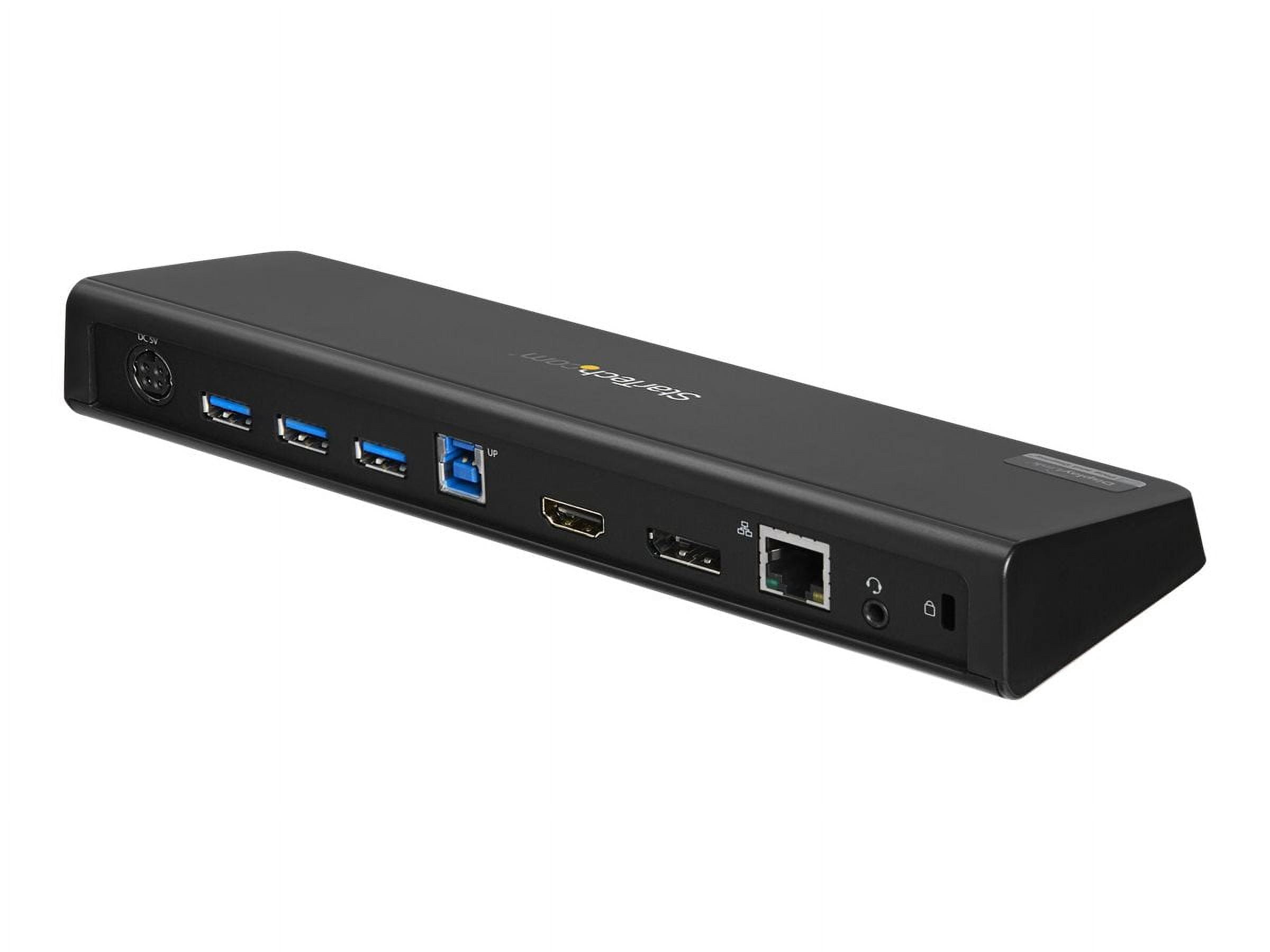 StarTech.com USB 3.0 Docking Station Dual Monitor with HDMI & 4K DisplayPort - USB 3.0 to 4x USB-A, Ethernet, HDMI and DP - USB Type A Universal Laptop Docking Station for Mac & Windows (USB3DOCKHDPC)