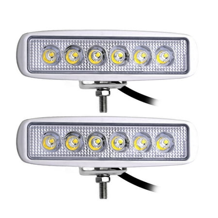 2x 7 inch 18W Spot Slim LED Work Light Bar For Jeep Offroad Driving Lamp SUV Truck,2 Years